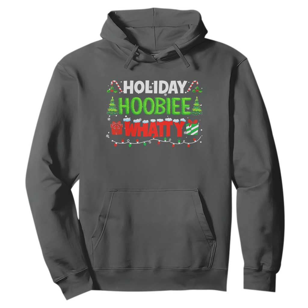 Holiday Hoobie Whatty Hoodie Funny Christmas Movie TS10 Dark Heather Print Your Wear