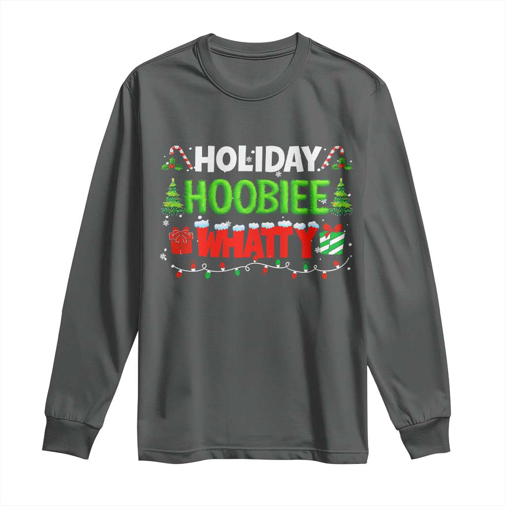 Holiday Hoobie Whatty Long Sleeve Shirt Funny Christmas Movie TS10 Dark Heather Print Your Wear