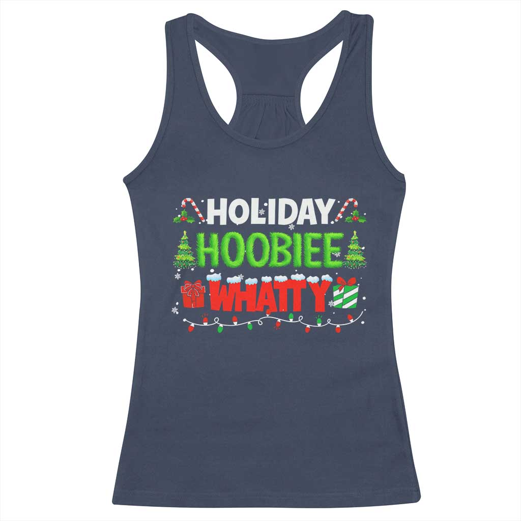 Holiday Hoobie Whatty Racerback Tank Top Funny Christmas Movie TS10 Navy Print Your Wear