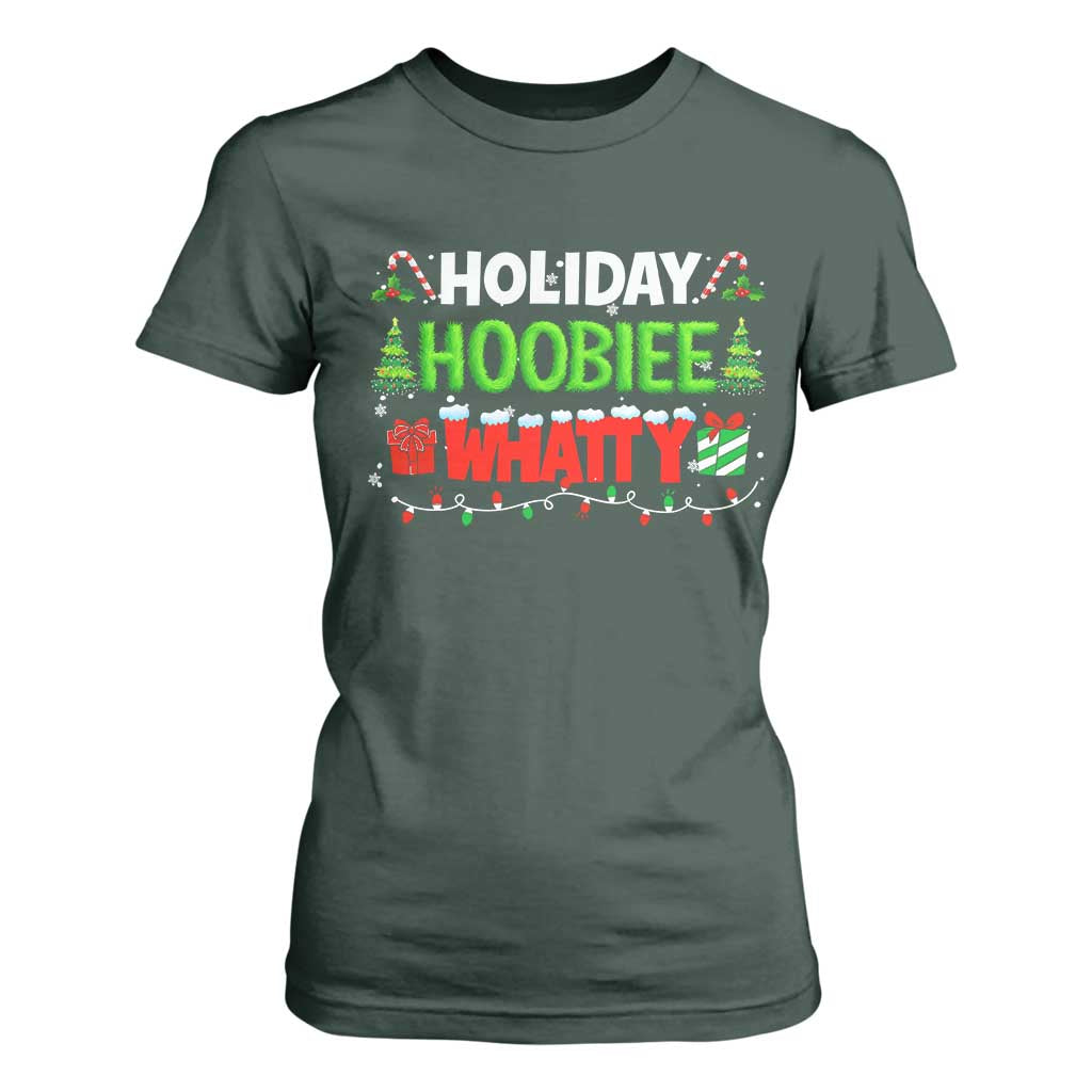 Holiday Hoobie Whatty T Shirt For Women Funny Christmas Movie TS10 Dark Forest Green Print Your Wear