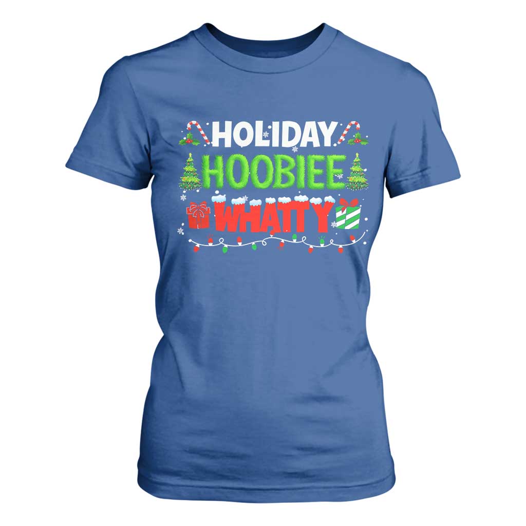 Holiday Hoobie Whatty T Shirt For Women Funny Christmas Movie TS10 Royal Blue Print Your Wear