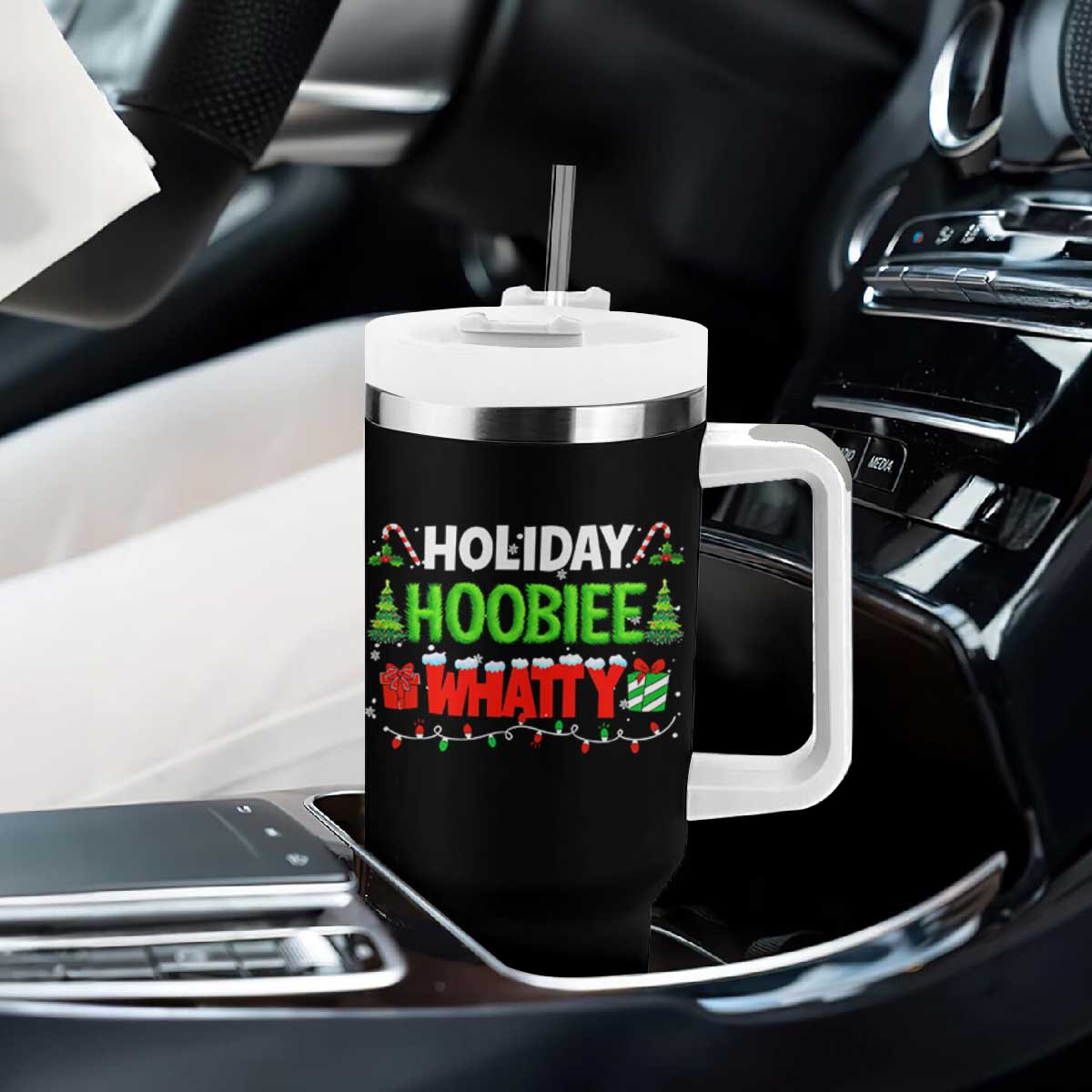 Holiday Hoobie Whatty Tumbler With Handle Funny Christmas Movie TS10 Print Your Wear