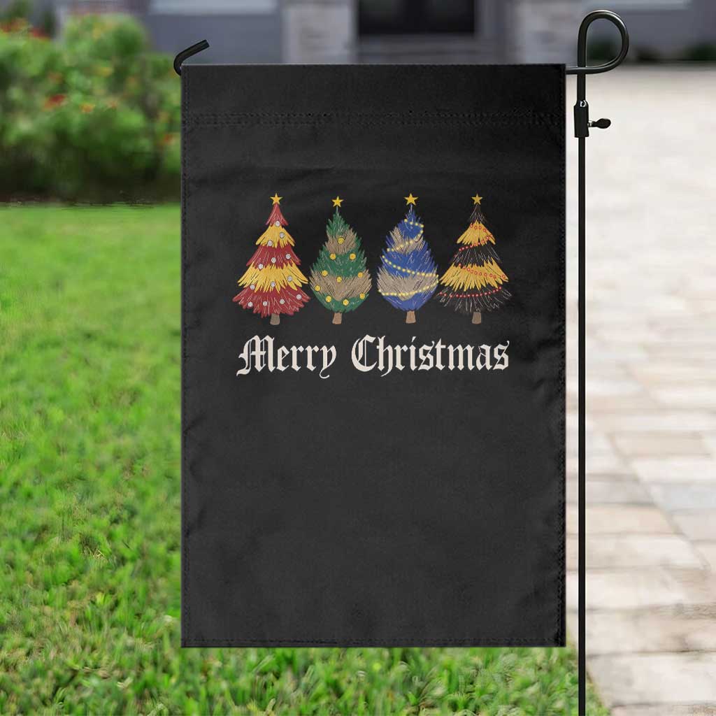 Christmas Tree Garden Flag Retro Wizard Trees Magical Cute Family Pajama TS10 Print Your Wear