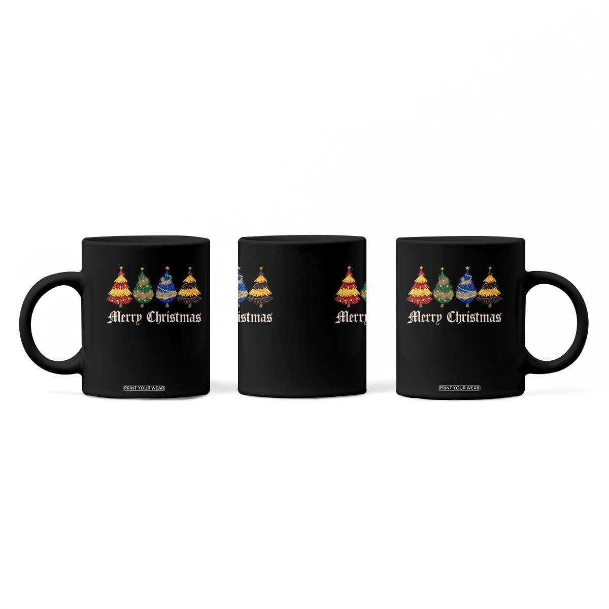 Christmas Tree Coffee Mug Retro Wizard Trees Magical Cute Family Pajama TS10 Print Your Wear