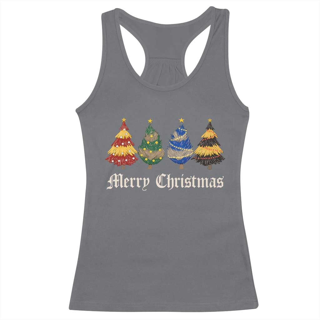 Christmas Tree Racerback Tank Top Retro Wizard Trees Magical Cute Family Pajama TS10 Charcoal Print Your Wear