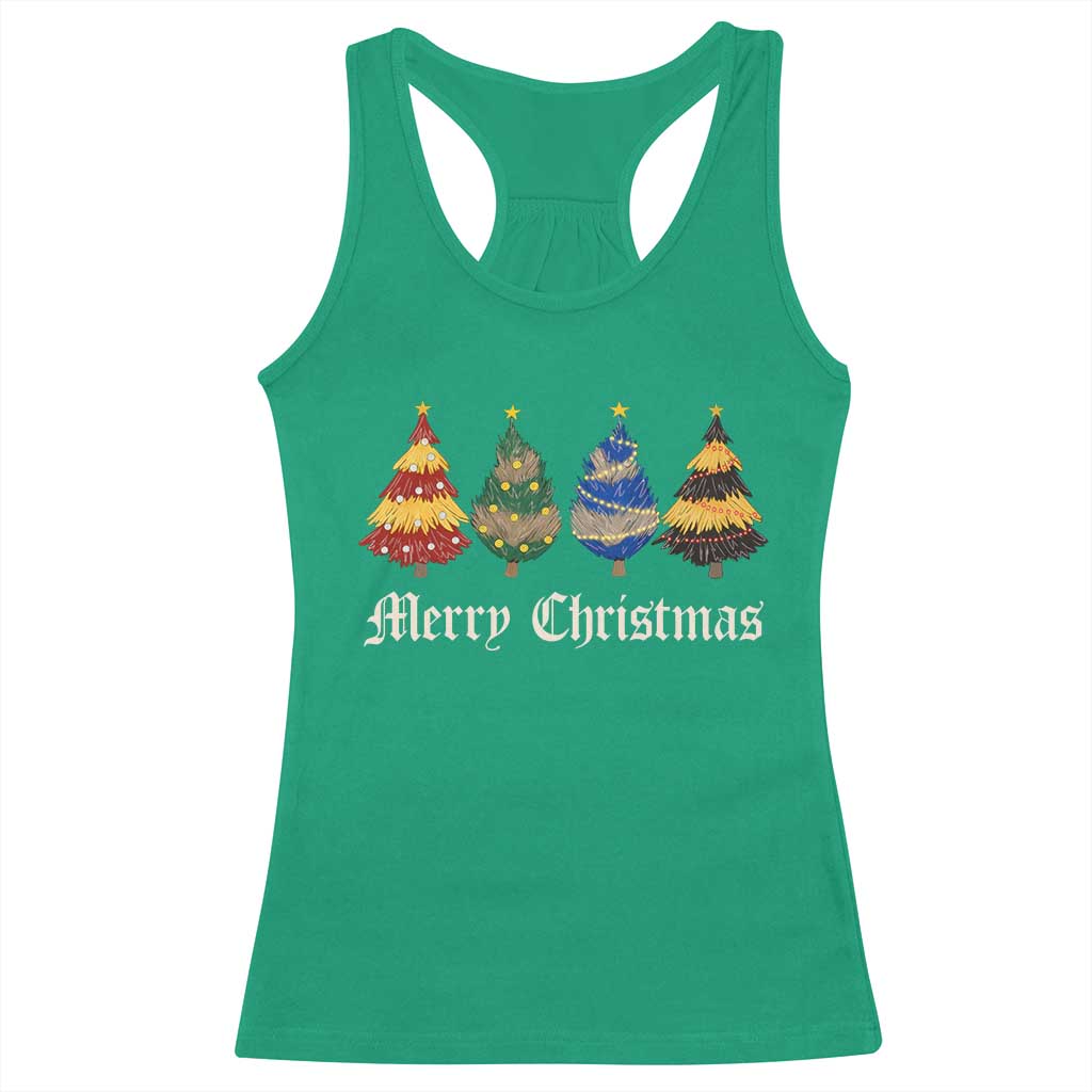 Christmas Tree Racerback Tank Top Retro Wizard Trees Magical Cute Family Pajama TS10 Irish Green Print Your Wear
