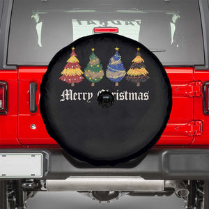 Christmas Tree Spare Tire Cover Retro Wizard Trees Magical Cute Family Pajama TS10 Black Print Your Wear