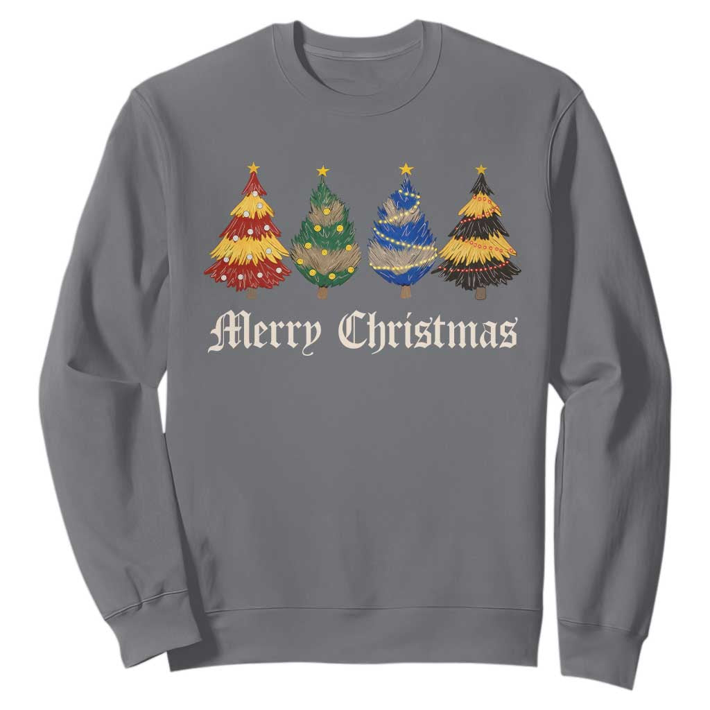 Christmas Tree Sweatshirt Retro Wizard Trees Magical Cute Family Pajama TS10 Charcoal Print Your Wear