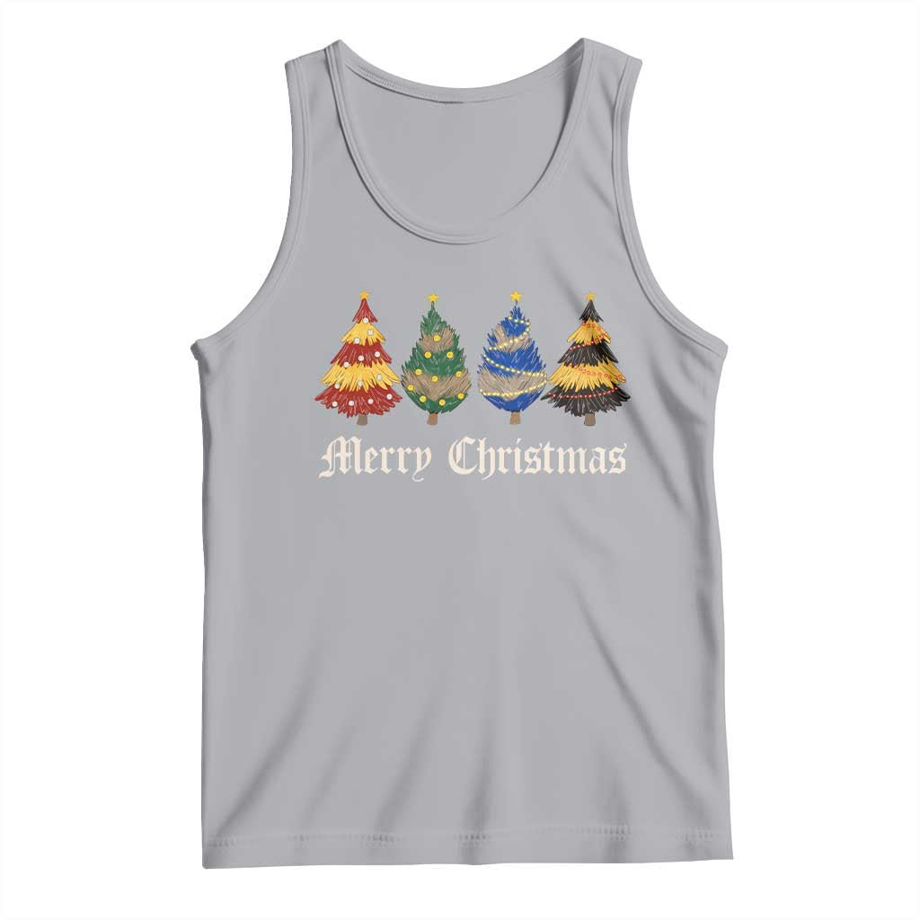 Christmas Tree Tank Top Retro Wizard Trees Magical Cute Family Pajama TS10 Athletic Heather Print Your Wear