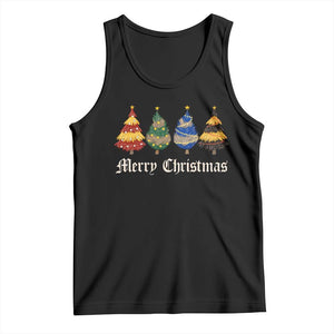 Christmas Tree Tank Top Retro Wizard Trees Magical Cute Family Pajama TS10 Black Print Your Wear