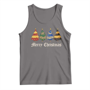Christmas Tree Tank Top Retro Wizard Trees Magical Cute Family Pajama TS10 Deep Heather Print Your Wear