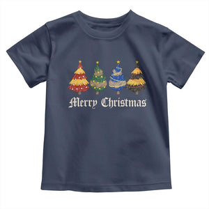 Christmas Tree Toddler T Shirt Retro Wizard Trees Magical Cute Family Pajama TS10 Navy Print Your Wear