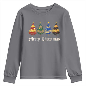 Christmas Tree Youth Sweatshirt Retro Wizard Trees Magical Cute Family Pajama TS10 Charcoal Print Your Wear