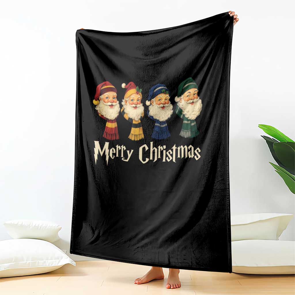 Merry Christmas Santa Throw Blanket Vintage Wizard Holiday Season Cute Family Pajama TS10 Print Your Wear