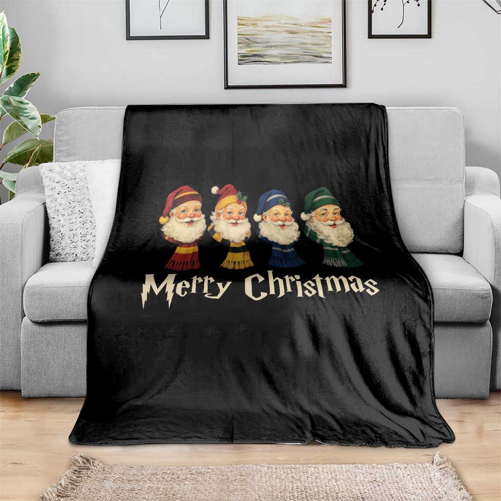 Merry Christmas Santa Throw Blanket Vintage Wizard Holiday Season Cute Family Pajama TS10 Print Your Wear