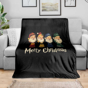 Merry Christmas Santa Throw Blanket Vintage Wizard Holiday Season Cute Family Pajama TS10 Print Your Wear