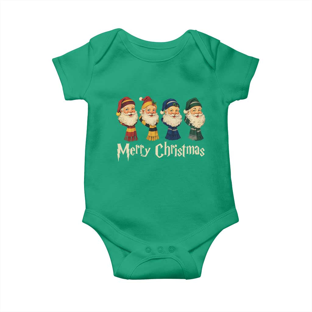 Merry Christmas Santa Baby Onesie Vintage Wizard Holiday Season Cute Family Pajama TS10 Irish Green Print Your Wear