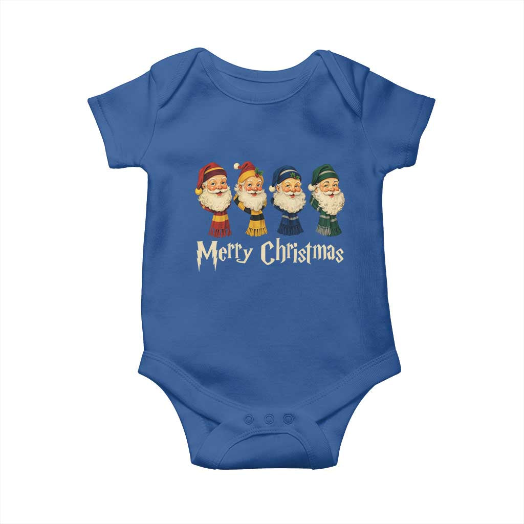 Merry Christmas Santa Baby Onesie Vintage Wizard Holiday Season Cute Family Pajama TS10 Royal Blue Print Your Wear