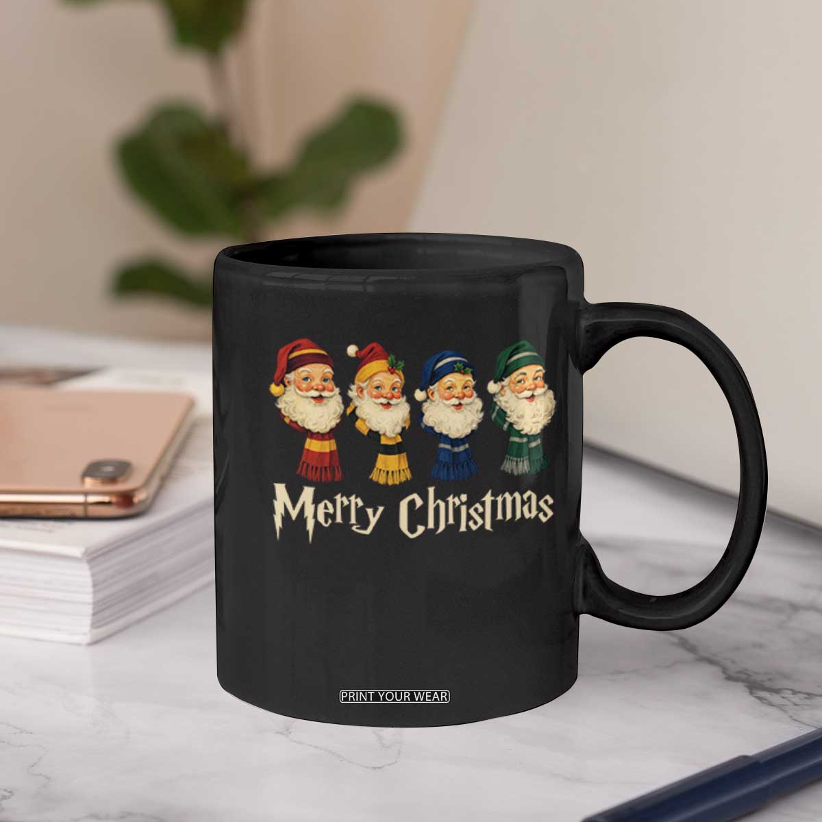 Merry Christmas Santa Coffee Mug Vintage Wizard Holiday Season Cute Family Pajama TS10 Print Your Wear