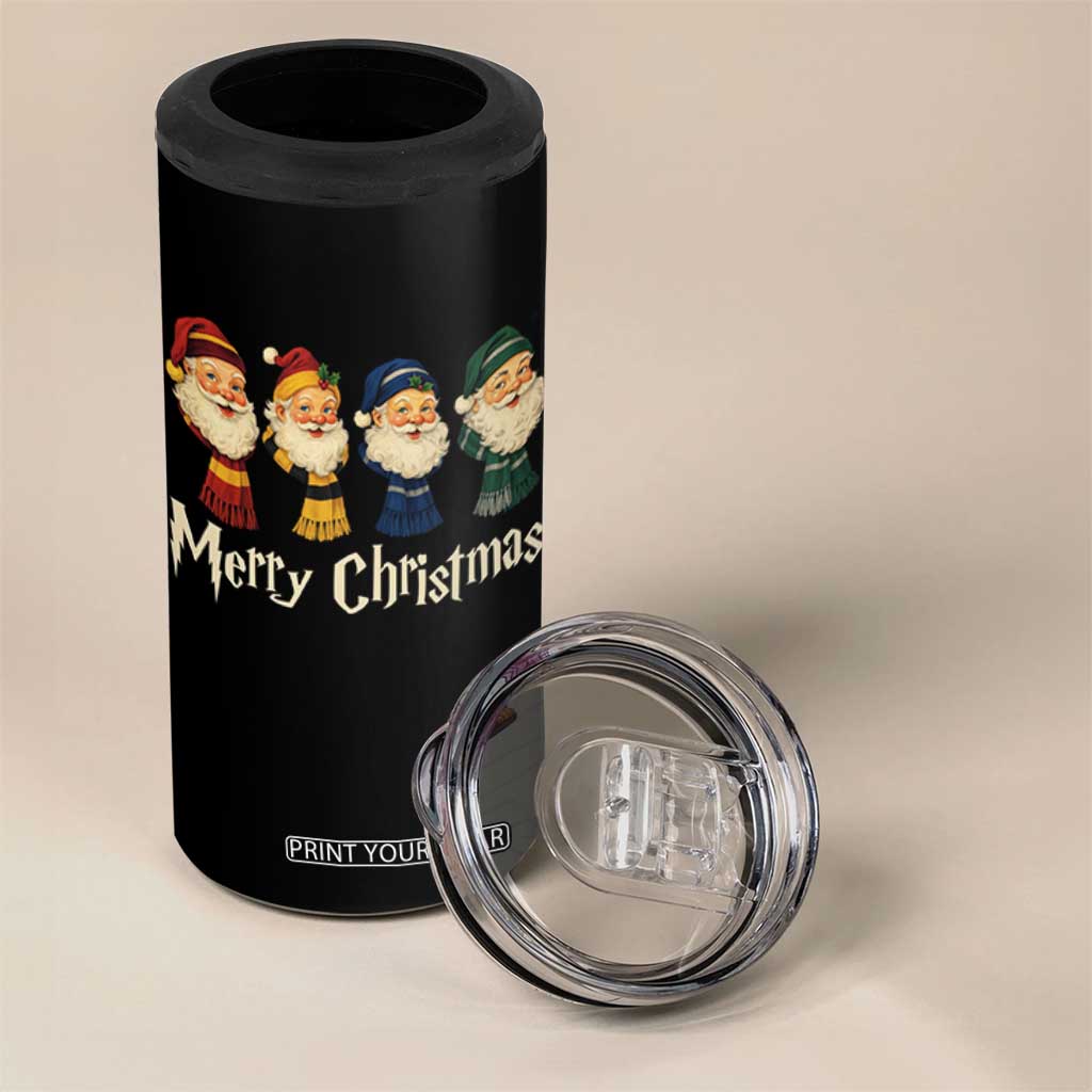 Merry Christmas Santa 4 in 1 Can Cooler Tumbler Vintage Wizard Holiday Season Cute Family Pajama TS10 Print Your Wear