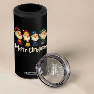 Merry Christmas Santa 4 in 1 Can Cooler Tumbler Vintage Wizard Holiday Season Cute Family Pajama TS10 Print Your Wear