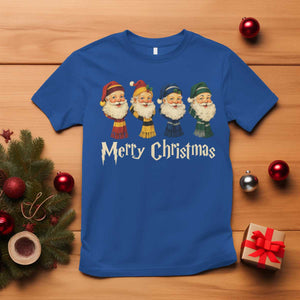 Merry Christmas Santa T Shirt Vintage Wizard Holiday Season Cute Family Pajama TS10 Royal Blue Print Your Wear
