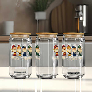 Merry Christmas Santa Glass Can Vintage Wizard Holiday Season Cute Family Pajama TS10 Print Your Wear