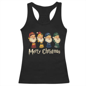 Merry Christmas Santa Racerback Tank Top Vintage Wizard Holiday Season Cute Family Pajama TS10 Black Print Your Wear