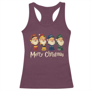 Merry Christmas Santa Racerback Tank Top Vintage Wizard Holiday Season Cute Family Pajama TS10 Maroon Print Your Wear