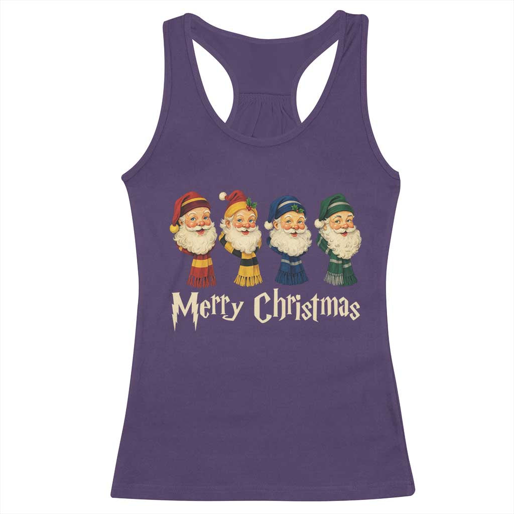 Merry Christmas Santa Racerback Tank Top Vintage Wizard Holiday Season Cute Family Pajama TS10 Purple Print Your Wear