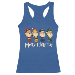 Merry Christmas Santa Racerback Tank Top Vintage Wizard Holiday Season Cute Family Pajama TS10 Royal Blue Print Your Wear