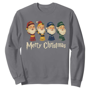 Merry Christmas Santa Sweatshirt Vintage Wizard Holiday Season Cute Family Pajama TS10 Charcoal Print Your Wear