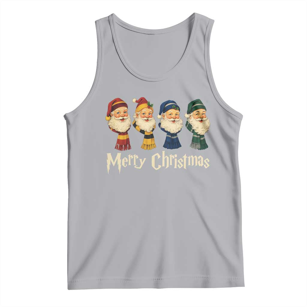 Merry Christmas Santa Tank Top Vintage Wizard Holiday Season Cute Family Pajama TS10 Athletic Heather Print Your Wear