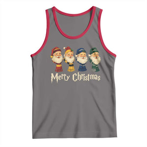 Merry Christmas Santa Tank Top Vintage Wizard Holiday Season Cute Family Pajama TS10 Deep Heather Red Print Your Wear