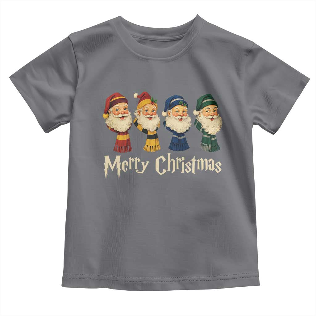 Merry Christmas Santa Toddler T Shirt Vintage Wizard Holiday Season Cute Family Pajama TS10 Charcoal Print Your Wear