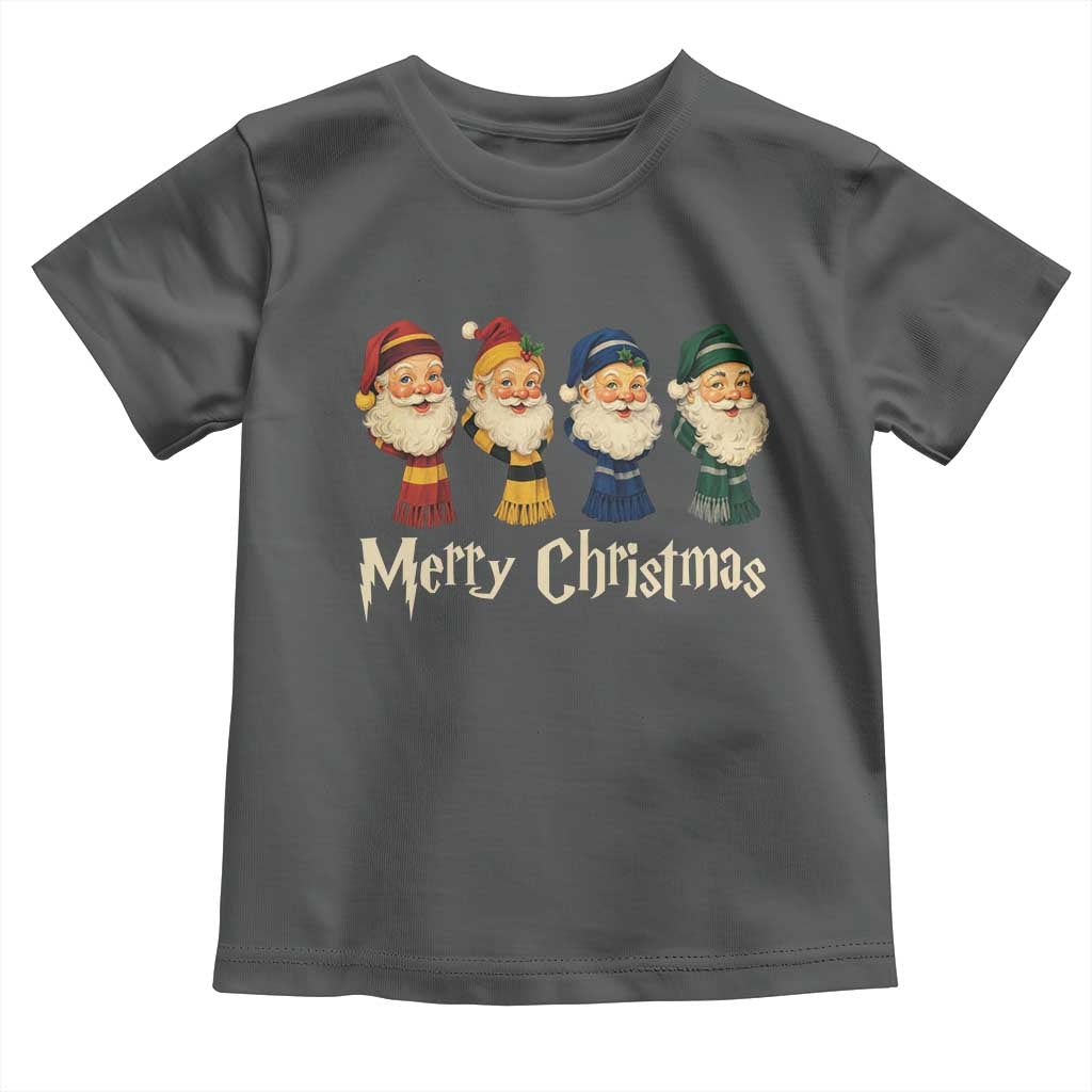 Merry Christmas Santa Toddler T Shirt Vintage Wizard Holiday Season Cute Family Pajama TS10 Dark Heather Print Your Wear