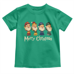 Merry Christmas Santa Toddler T Shirt Vintage Wizard Holiday Season Cute Family Pajama TS10 Irish Green Print Your Wear