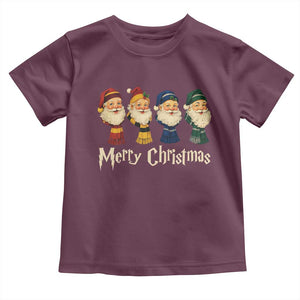 Merry Christmas Santa Toddler T Shirt Vintage Wizard Holiday Season Cute Family Pajama TS10 Maroon Print Your Wear
