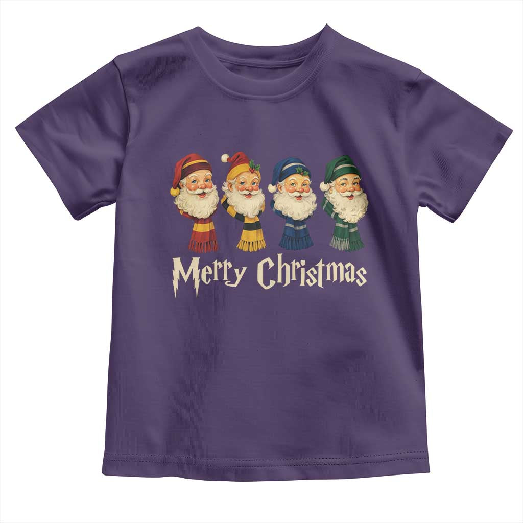 Merry Christmas Santa Toddler T Shirt Vintage Wizard Holiday Season Cute Family Pajama TS10 Purple Print Your Wear