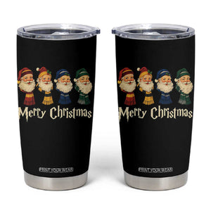Merry Christmas Santa Tumbler Cup Vintage Wizard Holiday Season Cute Family Pajama TS10 Black Print Your Wear