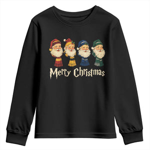Merry Christmas Santa Youth Sweatshirt Vintage Wizard Holiday Season Cute Family Pajama TS10 Black Print Your Wear