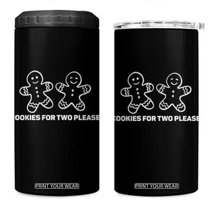 Cookies For Two Please Pregnancy Announcement Christmas 4 in 1 Can Cooler Tumbler TS10 One Size: 16 oz Black Print Your Wear