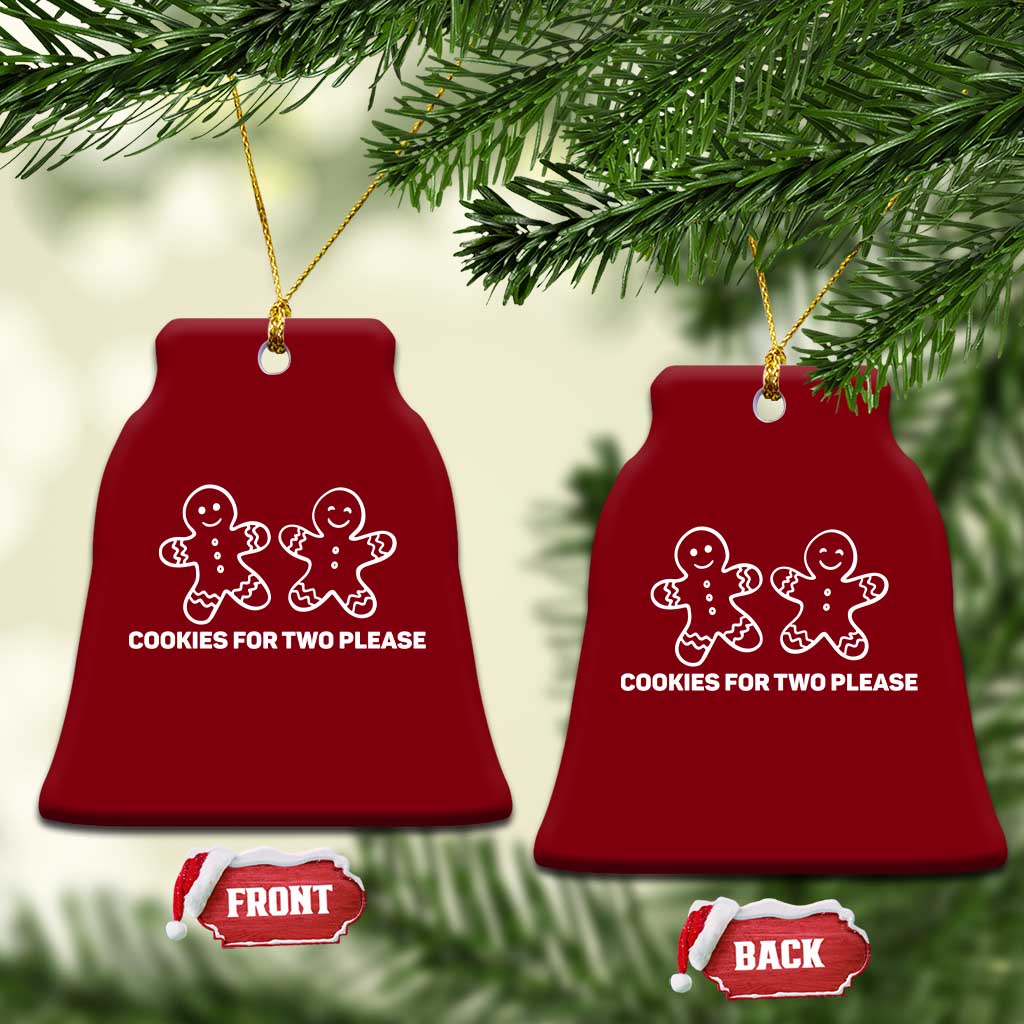 Cookies For Two Please Pregnancy Announcement Christmas Ceramic Ornament TS10 Print Your Wear