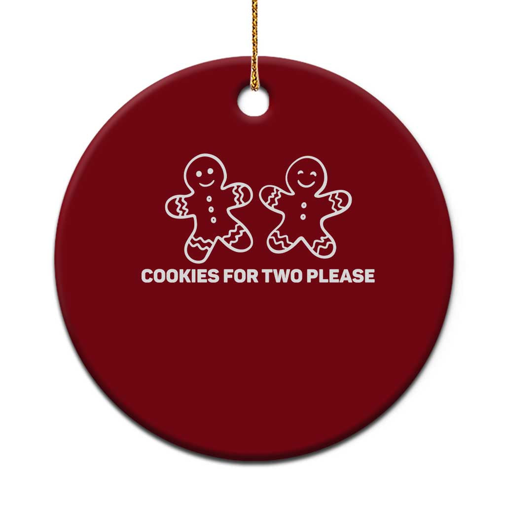 Cookies For Two Please Pregnancy Announcement Christmas Ceramic Ornament TS10 1pc Red Print Your Wear