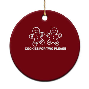 Cookies For Two Please Pregnancy Announcement Christmas Ceramic Ornament TS10 1pc Red Print Your Wear