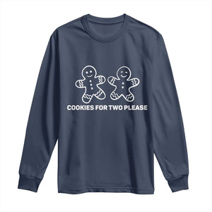 Cookies For Two Please Pregnancy Announcement Christmas Long Sleeve Shirt - Print Your Wear