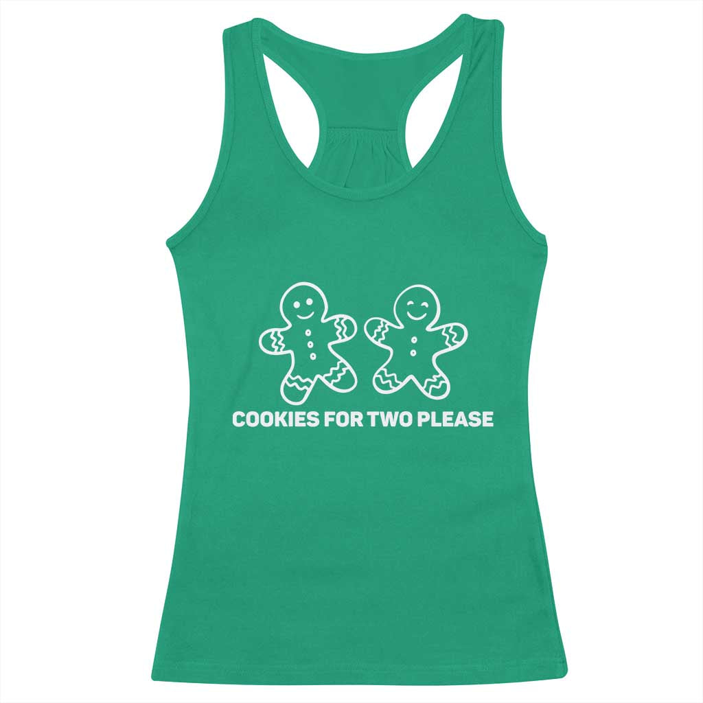 Cookies For Two Please Pregnancy Announcement Christmas Racerback Tank Top TS10 Irish Green Print Your Wear