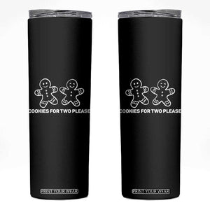 Cookies For Two Please Pregnancy Announcement Christmas Skinny Tumbler TS10 Black Print Your Wear