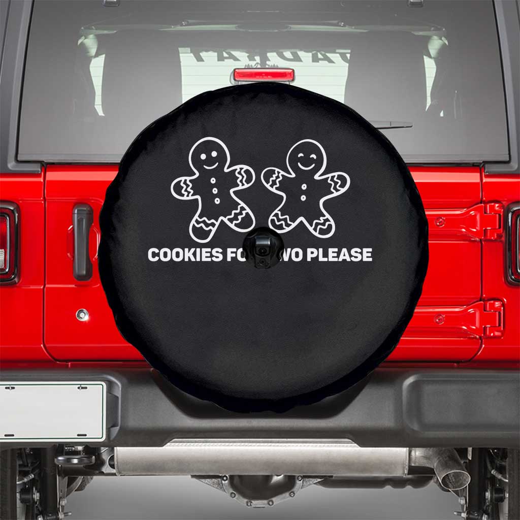 Cookies For Two Please Pregnancy Announcement Christmas Spare Tire Cover TS10 Black Print Your Wear