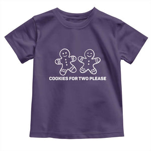 Cookies For Two Please Pregnancy Announcement Christmas Toddler T Shirt TS10 Purple Print Your Wear